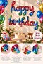 Handwritten 16 Inch Happy Birthday Rainbow Balloon Set - 2