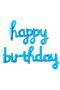 Handwritten 16 Inch Happy Birthday Blue Balloon Set - 3