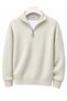 Men's Zippered Oversized Fisherman Knit Sweater