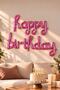 Hand Written 16 Inch Happy Birthday Pink Balloon Set