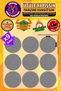 Iron-On Embroidered Patch, Gray Round Patch (9 Pcs) Iron-On Embroidery Woven Applique Patch