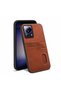 Xiaomi Mi 13 Lite Compatible Case Luxury Leather Case with Card Holder Brown