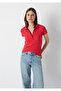 Red Polo T-Shirt Fitted / Bodycon Cut 1613120-84182 - 3