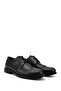 Men's Black Lace-Up Genuine Leather Classic Shoes - 2