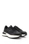 Men's Black Lace-Up Genuine Leather Comfort Sneaker - 3