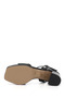 Women's Black Ankle Strap Platform Heels Sandals - 7