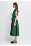 Lace-Up Green Midi Dress 1310871-71892 - 4