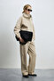 Maje Knitted Women's Sweatpants Beige - 4