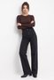 Black Women's High Waist Mary Vintage Straight Fit Jean Pants - 4