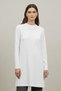 Women's Straight Cut Long Sleeve Tunic - 40021Tun Ecru