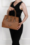 TABA FLOTER Gön Platinum Genuine Leather Large Size Women's Shoulder and Hand Bag B8384 - 3