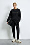 Cessica Knitted Women's Sweatpants Black - 6