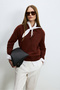Laura Women's Sweater Burgundy - 4