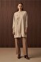 Women's Embroidered and Zippered Tunic - 10735Tun - Dark Beige - 2