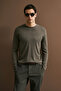 Dean Wool Blend Crew Neck Knitwear Sweater Mink - 2