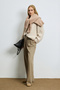 Stella Camel Hair Blended Crew Neck Knitwear Sweater Dark Ecru - 5