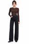 Black Women's High Waist Mary Vintage Straight Fit Jean Pants