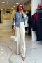 Gold Satin Patterned Buttoned Shirt - 4