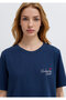 New York Printed Navy Blue T-Shirt Regular Fit / Normal Cut 1613893-70487 - 7