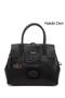 BLACK KRAKO Gön Platinum Genuine Leather Large Size Women's Shoulder and Hand Bag B8384