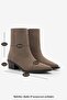 Women's Pointed Toe Cowboy Thick Heel Western Boots Tahis Mink Suede - 8