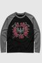 Double Color Eagle Printed Detailed Oversize Long Sleeve Tshirt - 6