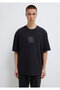 Logo Printed Black T-Shirt Relaxed Fit / Comfortable Cut 0613148-900 - 3
