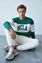 Archer Green Crew Neck Embroidered Loose Fit Men's Sweatshirt