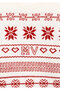 New Year's Themed Ecru Sweater Oversized / Wide Cut 1710804-70057 - 7