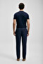 Tıno Men's Modal Mixed Sweater Dark Navy Blue - 6