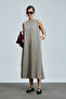 Grace Women's Lyocell Blended Linen Dress Mink - 4