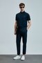 Samuel Smart Men's Chino Trousers Slim Fit Navy Blue - 5