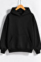 Women's Wing Stone Printed Hooded Oversize Sweatshirt Black - 2