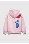 Stitch Printed Hooded Pink Sweatshirt 7S10165-71007 - 5