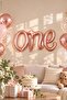 One Rose Gold Foil Balloon - Baby Kids Party Celebration Set