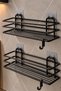 2 Pcs Spice Rack Holder Spice Rack Spice Rack Stand with Black Adhesive - 5