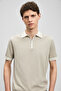 111090138 Dean Modal Blended Sweater Men's Polo Shirt Men's T-Shirt Beige - 3