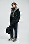 Rıld Goose Feather Men's Coat Black - 2