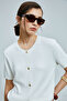 Lugano Women's Rayon Cardigan Ecru - 3