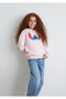Stitch Printed Hooded Pink Sweatshirt 7S10165-71007 - 3
