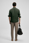 Pitaya Men's Linen Shirt Comfort Fit Dark Green - 6
