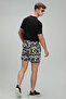 Geometric Men's Swim Shorts Black - 6