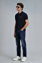 Men's Laon Polo Neck Navy Blue T-Shirt 111040164 - 4