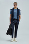 Marcus Modern Graphic T- Shirt Dark Blue - 2