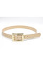 Women's Gold Rectangular Buckle Belt Skirt Trouser Dress Belt - 3