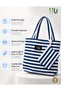 Zebra Pattern Fashion Bag – Stylish Trendy Handbag with Durable Material for Daily Use, Travel & Casual Outings - Blue & White - 2