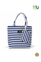 Zebra Pattern Fashion Bag – Stylish Trendy Handbag with Durable Material for Daily Use, Travel & Casual Outings - Blue & White - 4