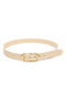 Women's Gold Buckle Belt Casual Combination Pants Dress Belt - 3