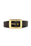 Women's Gold Rectangular Buckle Belt Casual Trouser Dress Belt