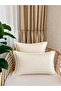 Pearl Velvet Textured Ecru Throw Pillow Cover